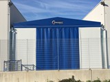 copertura mobile con telo pvc